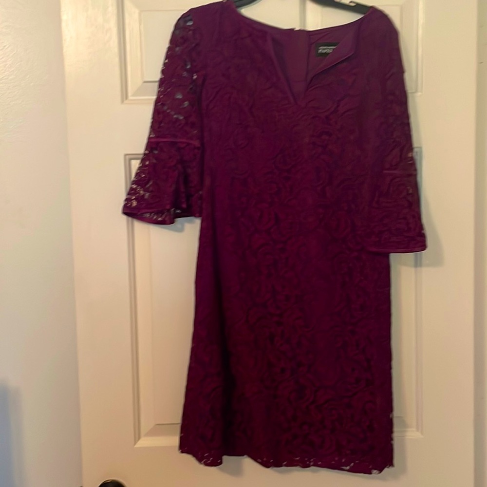 Purple lace party dress